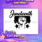 Free Juneteenth Raised Fist Free Black Woman Silhouette Black Lives Matter Free SVG 2 - Instant Download