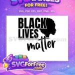 Free Black Lives Matter Free Afro Woman Silhouette Black Lives Matter Free SVG - Instant Download