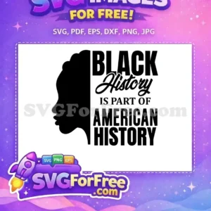 Free Black History Month SVG – Empowering Design Free Free Black History Month SVG featuring a powerful silhouette and bold text. Celebrate heritage with this free design.
