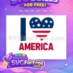 Free Distressed American Flag Heart Free Patriotic I Love America 4th of July Free SVG - Instant Download