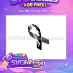 Free Distressed Black Ribbon Free Grunge Style Black Lives Matter Free SVG - Instant Download