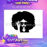 Free Afro Woman Sunglasses Free Black Silhouette Diva Black Lives Matter Free SVG - Instant Download