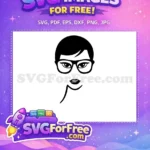 Free Educated Black Woman Free Stylish Glasses Black Lives Matter Free SVG - Instant Download