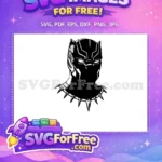 Free Black Panther Cartoon Free Spiked Necklace Design Marvel Free SVG - Instant Download
