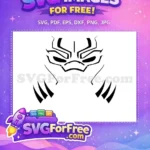 Free Black Panther Mask Stencil Free Sharp Claws Marvel Wakanda Forever Free SVG - Instant Download