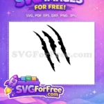 Free Black Panther Claw Marks Free Silhouette Scratch Black Panther Movie Free SVG - Instant Download