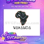 Free Black Panther Mask Free Africa Map Red Green Wakanda Forever Free SVG - Instant Download