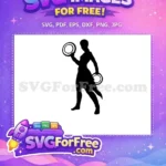 Free Nakia Holding Ring Blades Free Wakandan Spy Silhouette Black Panther Free SVG - Instant Download