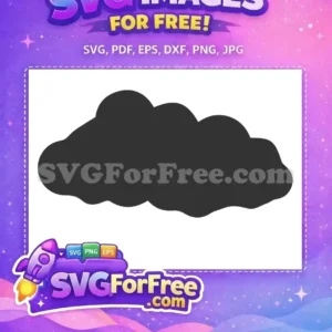 A free dark grey cloud shape, a versatile free SVG design ideal for weather icons, thought bubbles, or background elements.