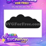 Free Black Silhouette Cloud Free Puffy Nimbus Design Dragon Ball Free SVG 1 - Instant Download