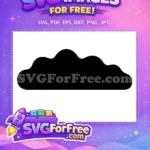 Free Black Wavy Nimbus Free Flying Cloud Design Dragon Ball Z Free SVG - Instant Download