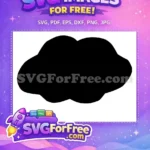 Free Black Silhouette Cloud Free Puffy Villain Symbol Akatsuki Naruto Free SVG - Instant Download