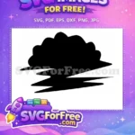 Free Black Silhouette Free Cloud Symbol Naruto Akatsuki Free SVG - Instant Download