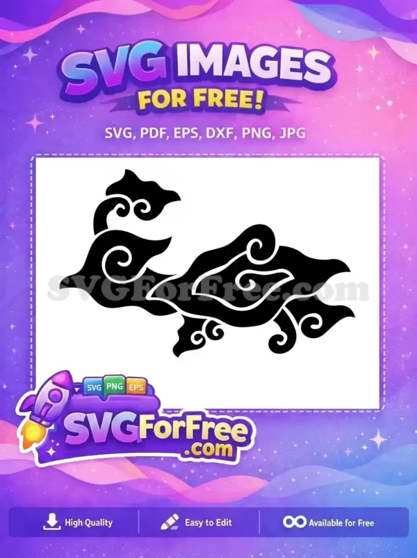 Free Abstract Organic Wave SVG Design for Creativity Free captivating abstract SVG design, showcasing flowing black organic shapes with elegant white outlines. Ideal for diverse creative projects.