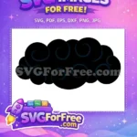 Free Black Silhouette Cloud Free Dark Blue Swirls Akatsuki Naruto Free SVG - Instant Download