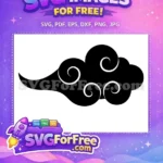 Free Black Akatsuki Cloud Free Swirling Silhouette Naruto Free SVG - Instant Download