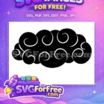 Free Akatsuki Black Swirls Free Cloud Silhouette Naruto Free SVG - Instant Download