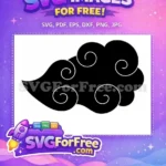 Free Akatsuki Black Cloud Free Japanese Swirl Outline Naruto Free SVG - Instant Download