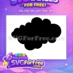 Free Puffy Nimbus Cloud Free Simple Black Silhouette Dragon Ball Free SVG - Instant Download