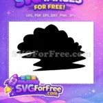 Free Black Silhouette Free Flying Nimbus Cloud Dragon Ball Z Free SVG - Instant Download