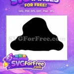 Free Number One Black Silhouette Free Cloud Shape Design Free SVG - Instant Download