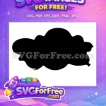 Free Black Silhouette Cloud Free Akatsuki Symbol Logo Naruto Anime Free SVG - Instant Download