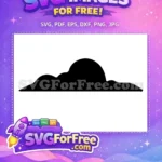 Free Black Silhouette Cloud Free Flying Nimbus Design Dragon Ball Free SVG - Instant Download