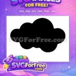 Free Black Silhouette Free Puffy Fluffy Akatsuki Cloud Free SVG - Instant Download
