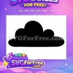 Free Puffy Black Cloud Free Simple Silhouette Design Akatsuki Naruto Free SVG - Instant Download