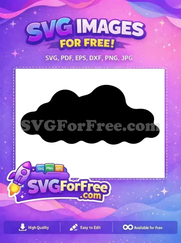 Free Abstract Cloud Shape SVG – Modern Organic Graphic Discover this free SVG cloud-like abstract shape, perfect for modern designs. A versatile graphic for all your creative needs.