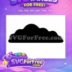 Free Numbuh 1 Sunglasses Free Black Cloud Silhouette Kids Next Door Free SVG - Instant Download