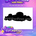 Free Black Silhouette Free Flying Nimbus Dragon Ball Free SVG 1 - Instant Download