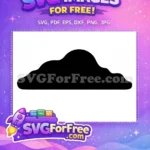 Free Akatsuki Cloud Silhouette Free Black Symbolic Design Naruto Free SVG - Instant Download