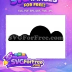 Free Black Silhouette Cloud Free Akatsuki Symbol Naruto Anime Free SVG - Instant Download