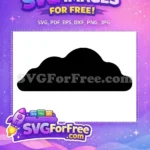 Free Akatsuki Cloud Symbol Free Black Silhouette Naruto Free SVG 1 - Instant Download
