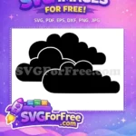 Free Black Silhouette Clouds Free Layered Akatsuki Design Naruto Free SVG - Instant Download