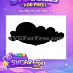 Free Flying Nimbus Cloud Free Black Silhouette Design Dragon Ball Z Free SVG 2 - Instant Download