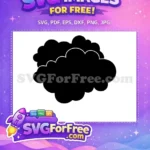 Free Akatsuki Cloud Silhouette Free Black Fluffy Shape Naruto Shippuden Free SVG - Instant Download