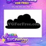 Free Numberblock One Silhouette Free Black Cloud Design Numberblocks Free SVG - Instant Download