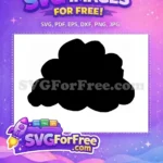 Free Black Silhouette Cloud Free Anime Manga Design Naruto Shippuden Free SVG - Instant Download