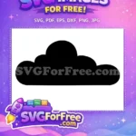 Free Nimbus Black Silhouette Free Puffy Design Dragon Ball Free SVG - Instant Download