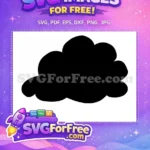 Free Black Silhouette Cloud Free Akatsuki Symbol Design Naruto Free SVG - Instant Download