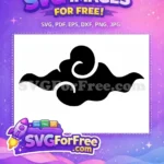 Free Number One Black Silhouette Free Cloud Design Vector Art Free SVG - Instant Download