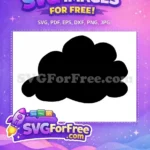 Free Numberblock One Silhouette Free Black Cloud Art Numberblocks Character Free SVG - Instant Download