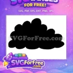 Free Numberblock One Silhouette Free Smiling One Eye Numberblocks Cloud Free SVG - Instant Download