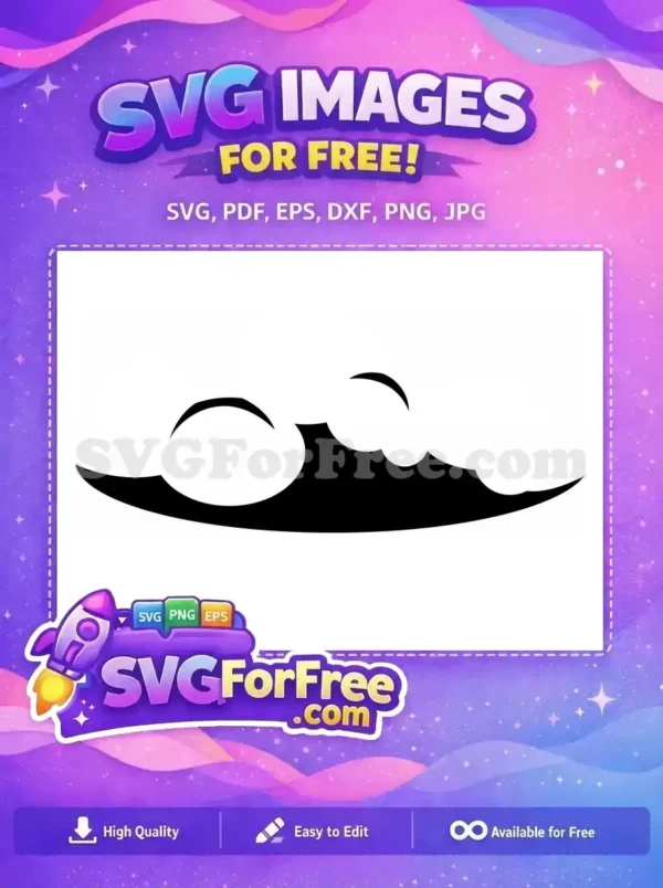 A crisp, free SVG design of a stylized cloud or speech bubble silhouette, perfect for diverse creative projects. This free graphic adds a modern touch to any digital or print media. Download your free asset today!