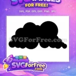 Free Black Silhouette Cloud Free Akatsuki Symbol Naruto Free SVG 3 - Instant Download