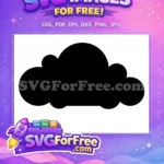 Free Thing 1 Black Silhouette Free Cloud-Like Hair Dr Seuss Free SVG - Instant Download