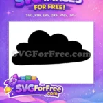 Free Flying Nimbus Cloud Free Black Silhouette Design Dragon Ball Z Free SVG 3 - Instant Download