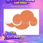 Free Orange Akatsuki Cloud Free Japanese Style Naruto Shippuden Free SVG - Instant Download
